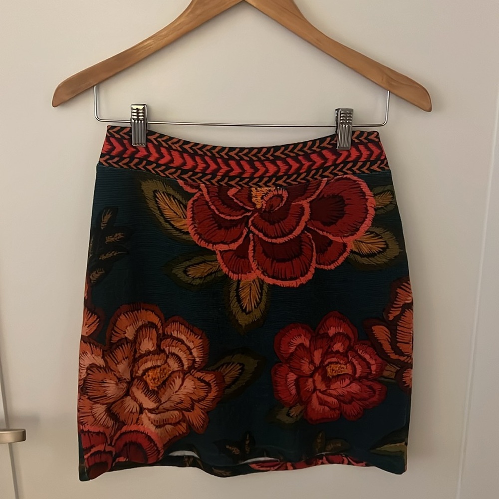 Anthropologie Farm Rio Piera Mini Skirt